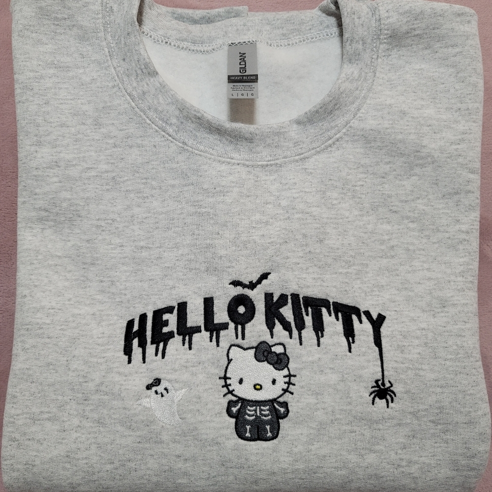 Custom Hello Kitty Embroidered Sweatshirt